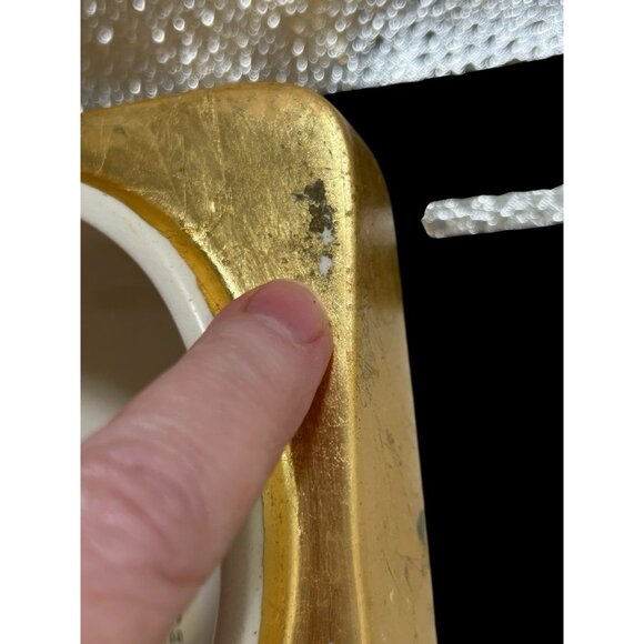 Luxe Gold Leaf Antiqued Bathroom Vanity Decor Lidded Canister Set Neiman Marcus - Picture 6 of 16